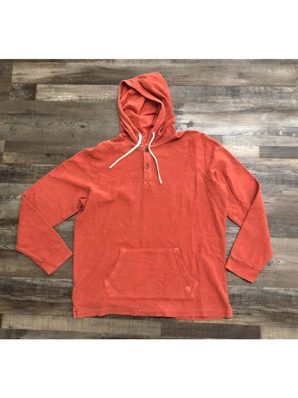 Marine Layer Mens XL Red Clayton Boucle Beach Hoodie Sweater